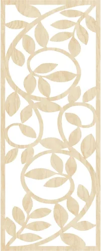 Vista 2 de 9 3/8"W x 24 3/8"H x 1/4"T Utica Decorativo Fretwork Madera Paneles de Pared, Abedul