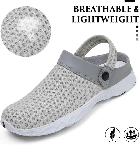Vista 2 de SAGUARO - Zapatos de jardín de secado rápido para hombre y mujer, ligeros y transpirables. Zuecos de jardinería, sandalias de agua y malla