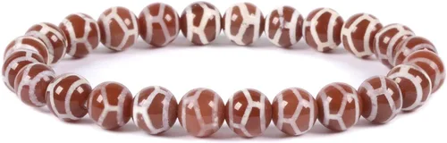 Vista 45 de Justinstones Gem - Pulsera elástica de cuentas redondas de piedras semipreciosas de 8 mm, unisex, de 17.78 cm Turmalina negra de grado A