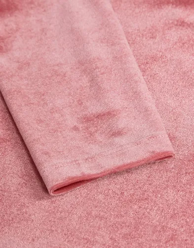 Vista 6 de Bonnorth Body de terciopelo para mujer cuello redondo manga larga tanga overol básico