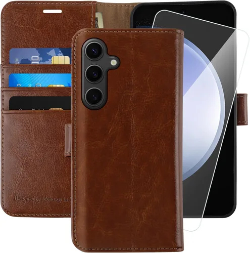 Vista 29 de MONASAY - Funda tipo cartera para Samsung S23 con 3 tarjeteros, color negro