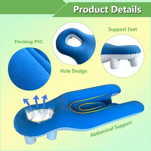 Vista 2 de Almohada boca abajo para dormir sobre el estómago, almohada propensa después de cirugía ocular para recuperación de vitrectomía, almohada acostada
