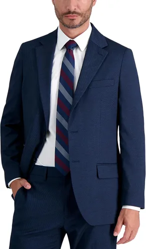 Vista 27 de Haggar Pantalones y Chaquetas de Traje por Separado Jmh Premium Stretch de Corte Entallado para Hombres Negro Sólido