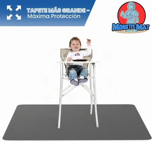 Vista 5 de Alfombrilla de salpicadura súper jumbo, 60 x 60 pulgadas, extra grande, impermeable y lavable, alfombrilla protectora contra el desorden para suelos