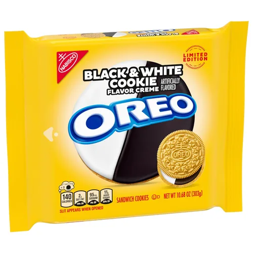Vista 10 de OREO Galletas de sándwich de crema de galletas blancas y negras, edición limitada, 10.68 onzas