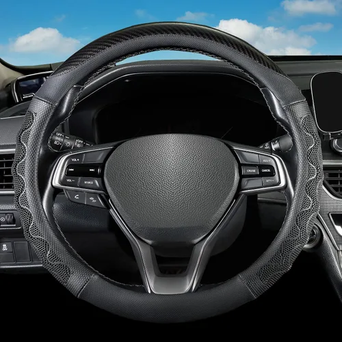 Vista 10 de Funda para volante de automóvil para Chevy Silverado Colorado Equinox Trax Traverse Blazer Malibu mpala Tahoe Suburban City Express, tamaño estándar