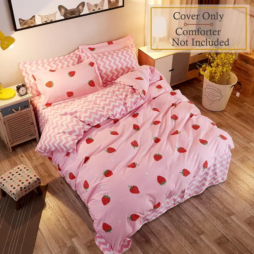 Vista 2 de LAMEJOR - Juego con funda de edredón y fundas de almohada, 3 piezas (1 funda de edredón y 2 fundas de almohada)