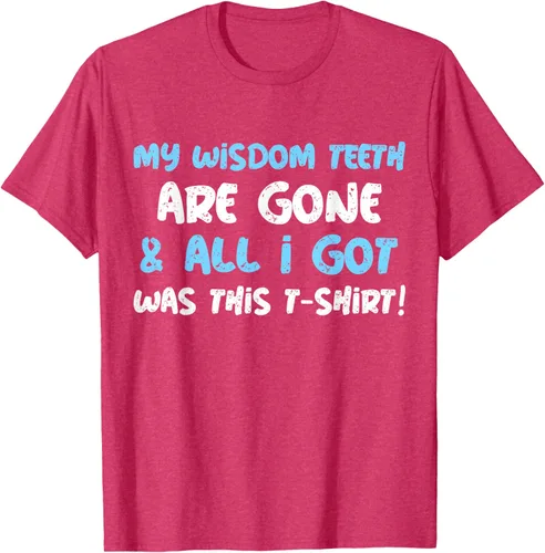 Vista 20 de My Wisdom Teeth Are Gone! Camiseta divertida de muelas del juicio, Negro