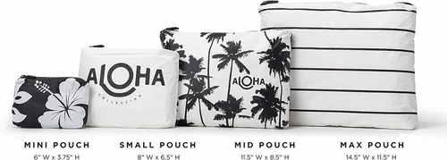 Vista 6 de ALOHA Collection Bolsa media Bolsa de maquillaje ligera, plegable y a prueba de salpicaduras Fácil de limpiar