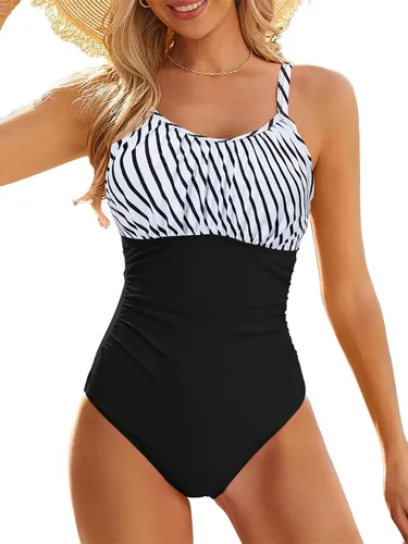 Vista 22 de American Trends Traje de baño de una pieza para mujer con control de Negro
