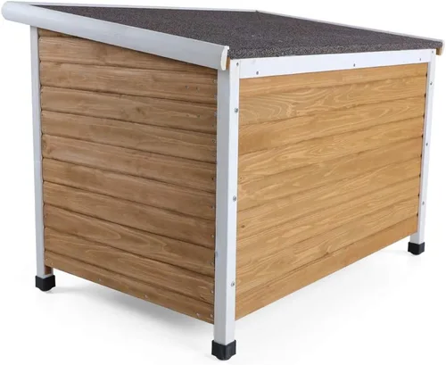 Vista 6 de Petsfit - casetas cuchas de madera para perros pequeños, medianos y perros grandes, resistente a la intemperie para perros, con patas elevadas.