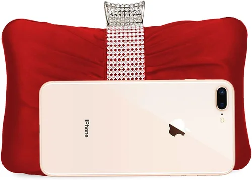Vista 6 de Lifewish Bolso de noche plisado de satén para mujer bolso de noche para fiesta de graduación boda mujeresniñas
