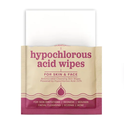 Vista 9 de BASE LABORATORIES Toallitas de ácido hipocloroso para rostro y piel – Limpieza facial y reparación diaria de la piel Toallitas de ácido hipocloroso