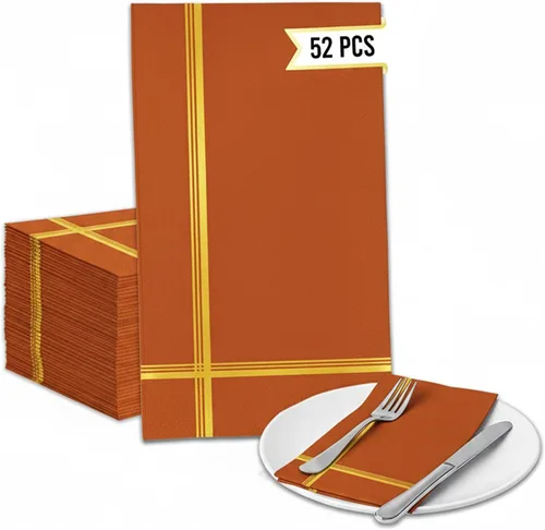 Vista 12 de Servilletas negras y doradas – Juego de 100 servilletas desechables de cóctel y postre de 5 x 5 pulgadas con borde dorado, perfectas para bodas