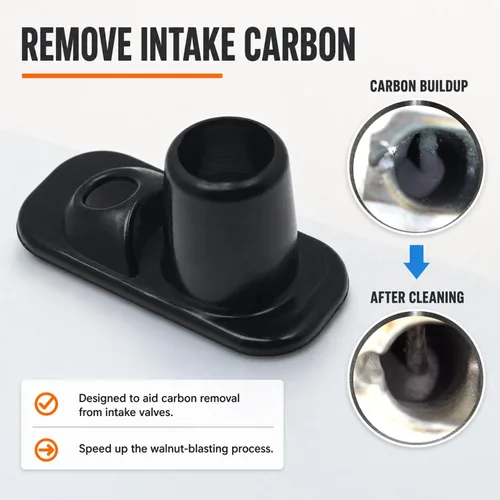 Vista 3 de Adaptador de carbón para limpieza de nogal compatible con válvula de admisión de motores VW Audi TFSI 2005-2017
