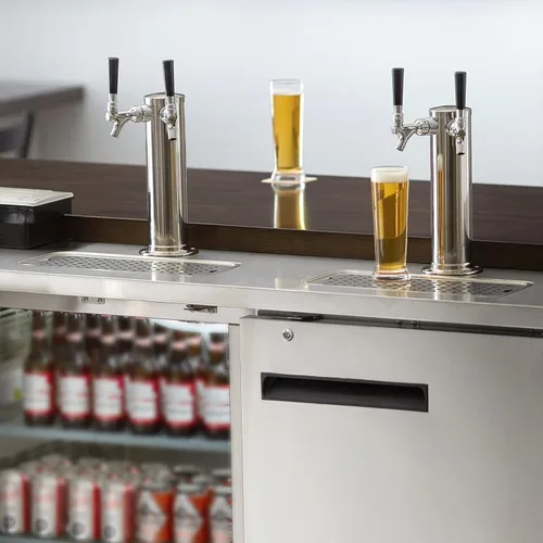 Vista 7 de Torre de cerveza Kegerator Tower doble grifo con grifo de cerveza de cierre automático