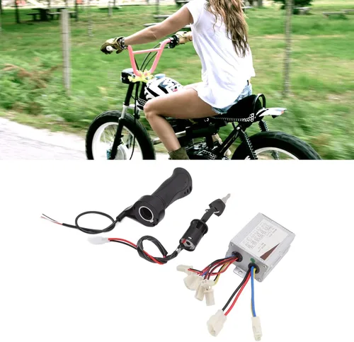 Vista 4 de deportes scooter motores 36 V 500 W cepillo motor controlador de velocidad con acelerador agarre cerradura de puerta eléctrica para scooter