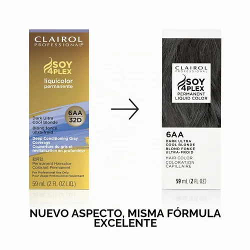 Vista 3 de Clairol Professional Permanent Liquid Color for Medium Blonde/Dark Blonde 6aa rubio oscuro ultra frío
