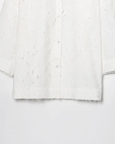 Vista 6 de Camisa de manga larga con botones para mujer, sin arrugas, verano