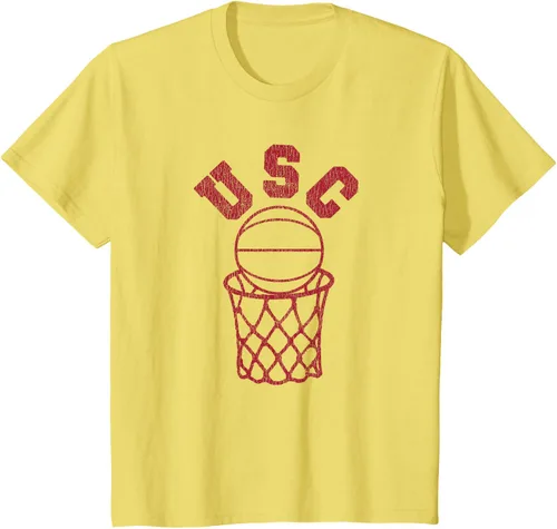 Vista 4 de USC USC Basketball Trojans - Camiseta de aro estilo retro de los años 80