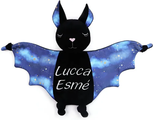 Vista 6 de Artículos para baby shower de Halloween, manta de seguridad de felpa de murciélago, relleno de canasta de regalo del primer Halloween del bebé