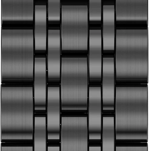 Vista 6 de Banda de reloj de metal de liberación rápida de 0.709 in 0.787 in 0.866 in Negro