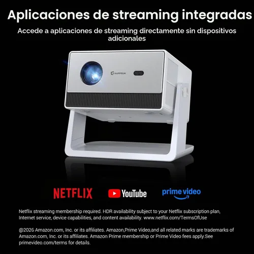 Vista 2 de HAPPRUN Proyector para exteriores de decodificación 4K ANSI 1500
