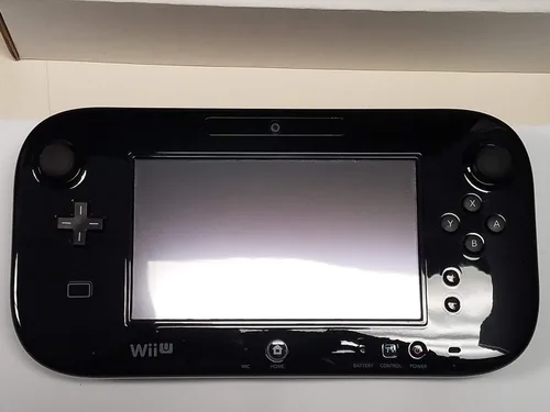 Vista 2 de Reemplazo oficial de Nintendo Wii U Gamepad Negro - Embalaje a granel