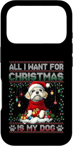 Vista 30 de Maltese Christmas Tree Lights Decorations Dog Lover Xmas Case for iPhone 16
