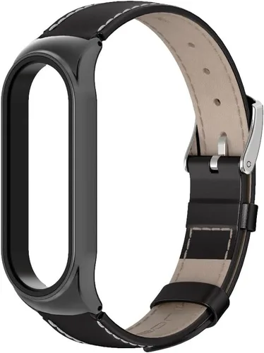 Vista 2 de Correa de repuesto de cuero genuino para Amazfit Band 5 Smart Bracelet Watch Accesorios