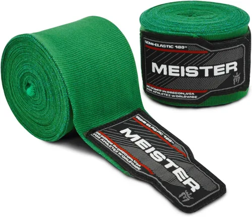 Vista 15 de Vendas para mano semielásticas de 180 pulgadas Meister Adult, vendas para MMA (artes marciales mixtas) y boxeo (par) todos