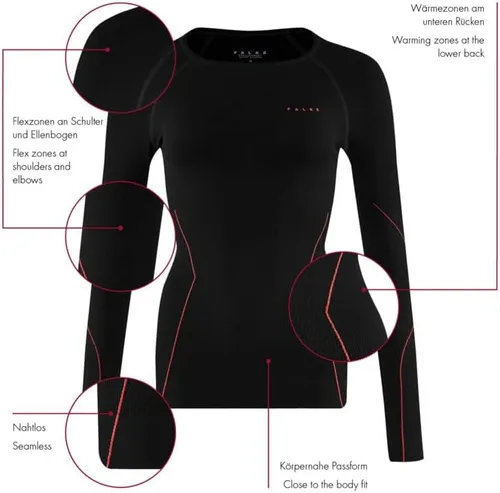 Vista 4 de FALKE Capa base máxima cálida para mujer, 1 pieza