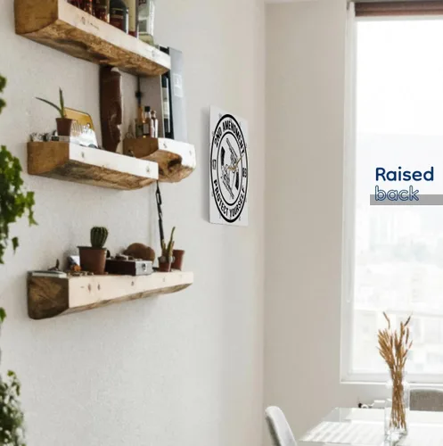 Vista 5 de 3dRose Reloj de pared silencioso - 10 pulgadas - 2da enmienda Protéjase en un doble círculo con pistola Clipart - Ciudad de sello - Tipografía