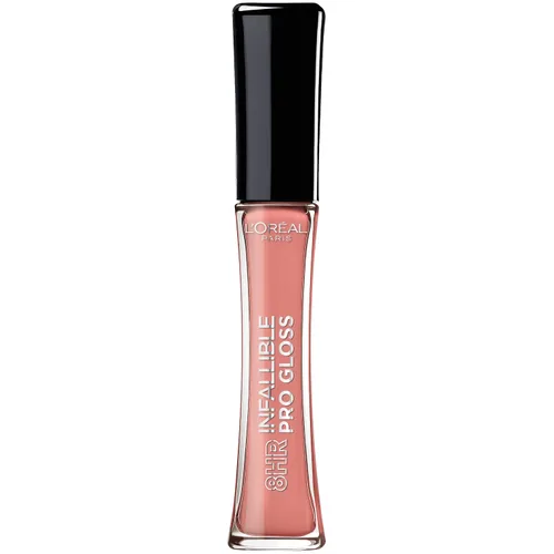 Vista 30 de L'Oreal Paris Makeup Infallible - Brillo labial hidratante de 8 horas, pétalo nude, 0.21 onzas líquidas Pétalo Desnudo