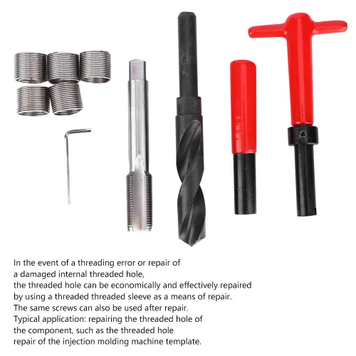 Vista 3 de Kit de herramientas de reparación de roscas para M18x1.5 de acero inoxidable para reparación de automóviles
