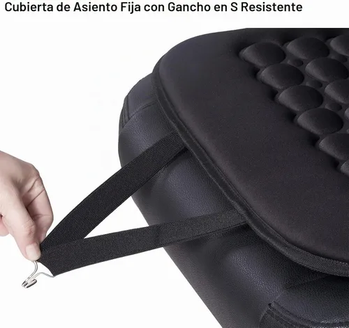 Vista 4 de FREMONT AUTO Funda de asiento de automóvil transpirable, fabricada con poliéster de alta calidad y cojín de burbujas con imán de masaje, ajustable