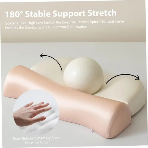 Vista 2 de Almohadas de apoyo para el cuello ideales para dormir, almohada cervical de espuma viscoelástica ideal para aliviar el dolor de cuello, refrescante