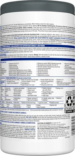 Vista 10 de CLOROX Healthcare VersaSure - Toallitas desinfectantes limpiadoras, 6.75 x 8 pulgadas, recipiente de 85 unidades, paquete de 6