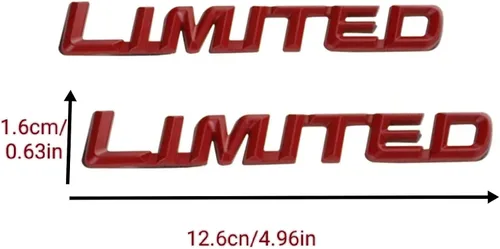 Vista 2 de 2 piezas de emblema 3D metálico limitado de cuatro ruedas, pegatina autoadhesiva con logotipo de emblema limitado, adecuado para: guardabarros
