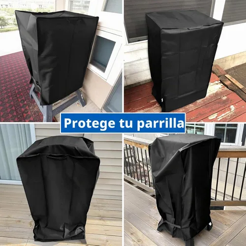 Vista 7 de SunPatio Funda para ahumador eléctrico de 30 pulgadas, cubierta vertical cuadrada impermeable resistente para ahumador, cubierta digital