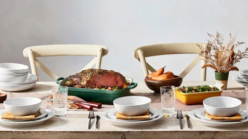 Vista 6 de Le Creuset Juego de 4 cuencos de sopa de gres, 22 onzas (6.25") cada uno, blanco