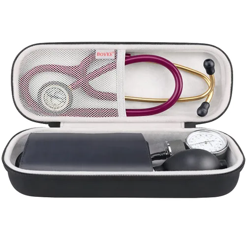 Vista 7 de BOVKE - Estuche para estetoscopio 3M Littmann Classic III, Lightweight II S.E, MDF Acoustica Deluxe, con espacio extra para tijeras para vendas