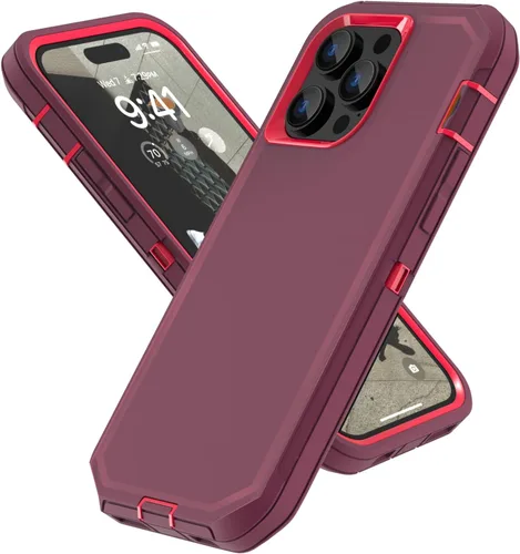 Vista 13 de Sansunto Funda para iPhone 13 Pro Max Case y 12 Pro Max Case, Protección de Cuerpo Completo Resistente Heavy Duty a Prueba de Golpes Grado Militar 3