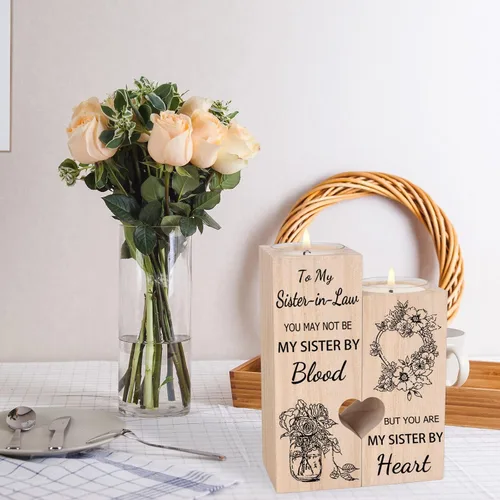 Vista 3 de Regalos para cuñada, candelabro, regalos para cuñada, cumpleaños, Navidad, día de la madre, regalos de boda Regalos para cuñada, cumpleaños