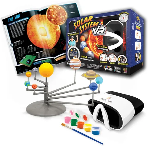 Vista 2 de Abacus Brands STEAM Solar System VR Lab - Libro de realidad virtual interactivo ilustrado y juego de actividades de aprendizaje STEAM - para edades