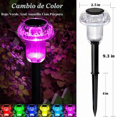 Vista 6 de Priddop Luces solares de Navidad impermeables para exteriores, paquete de Varios