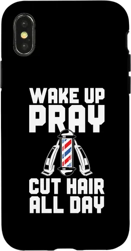 Vista 5 de iPhone 11 Pro Max Barbershop Wake Up Pray Cut Hair All Day Barbershop
