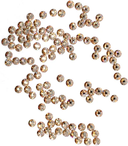 Vista 2 de Preciosa Viva Rhinestones - Sin Hotfix Flatback - Miel Dorada - SS20 (0.197 in) - Elige tu cantidad (144)
