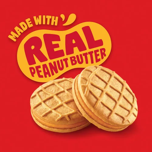 Vista 5 de NUTTER BUTTER Galletas Sándwich de Mantequilla de Maní, Tamaño King, 10 Paquetes de Bocadillos de 3.5 oz