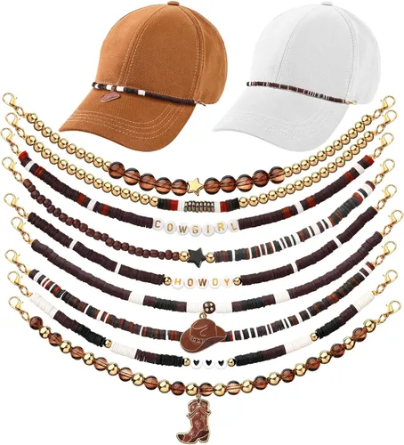 Vista 18 de Geyoga 9 unidades de cadenas para sombrero de camionero, dijes de sombrero de camionero para mujeres y hombres, decoración de billetes, cadena